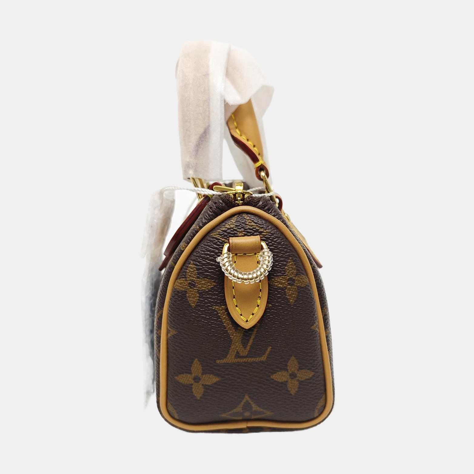 SPEEDY Nano Monogram Coated Canvas Brown
