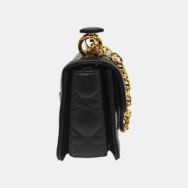 Dior Caro Mini Cannage Calfskin Black