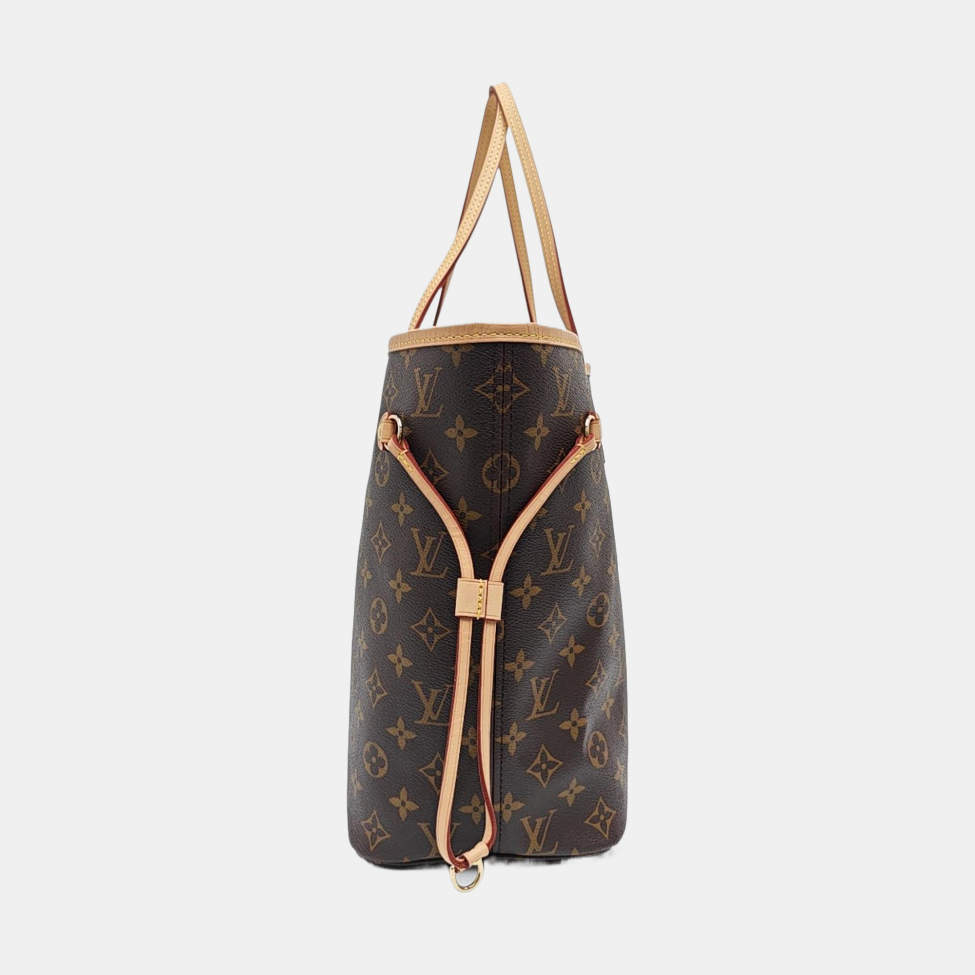 NEVERFULL MM Monogram Coated Canvas Brown