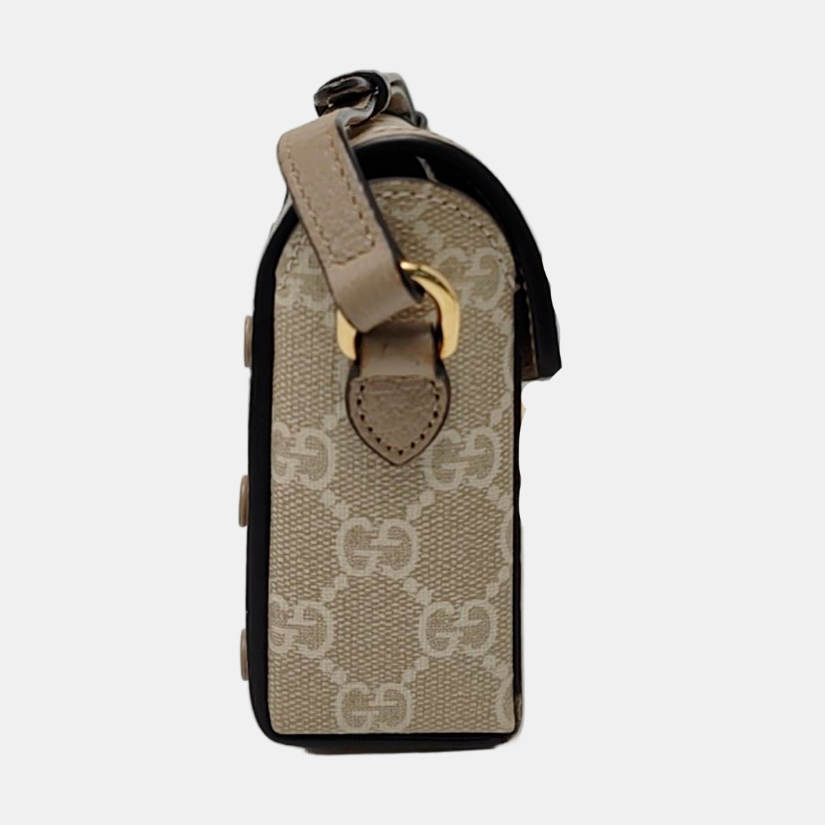 Horsebit 1955 Mini Monogram Coated Canvas Beige