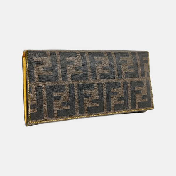 Coated Canvas Wallet Brown