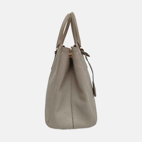 Authenticated pre-owned  Galleria Large Saffiano Calfskin Gray - Tote Bag at Looply
