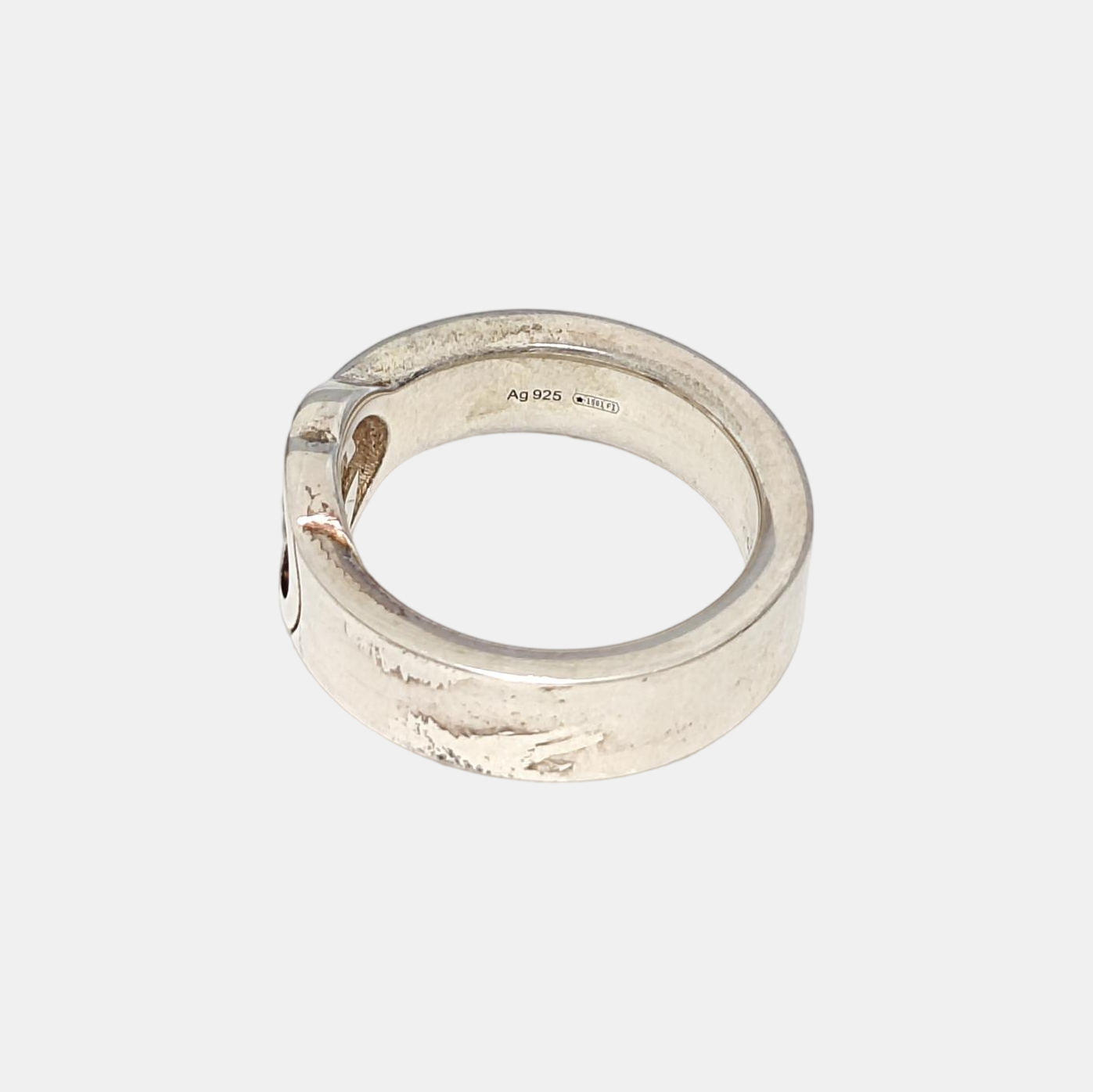 Interlocking G 925 Sterling Silver Ring HK 13