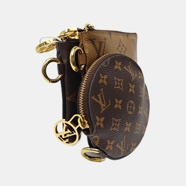 TRIO Monogram Coated Canvas Brown