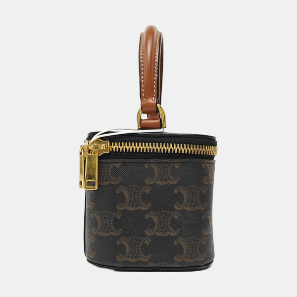 Coated Canvas Shoulder Bag Black