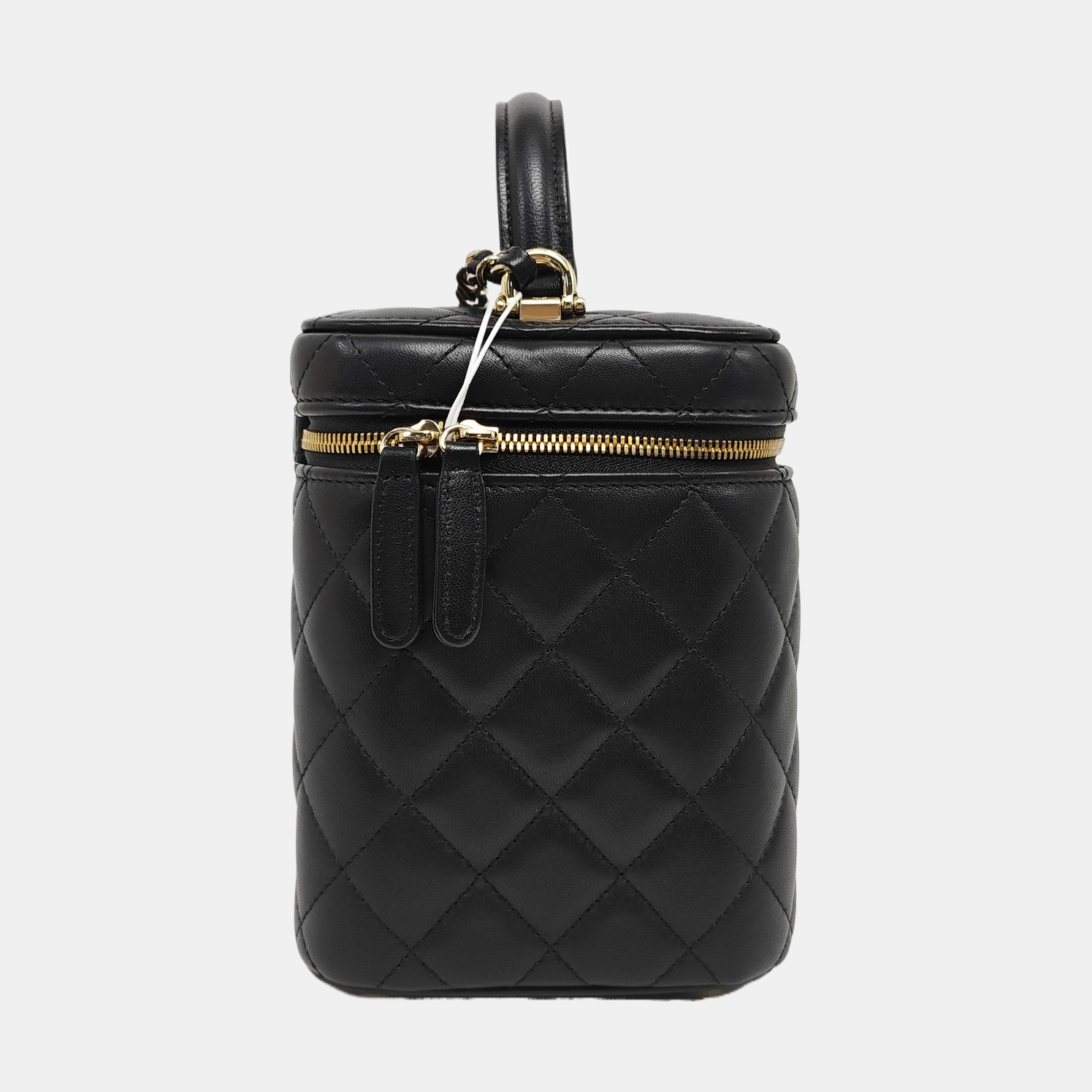 VANITY CASE Small Quilted Lambskin Black