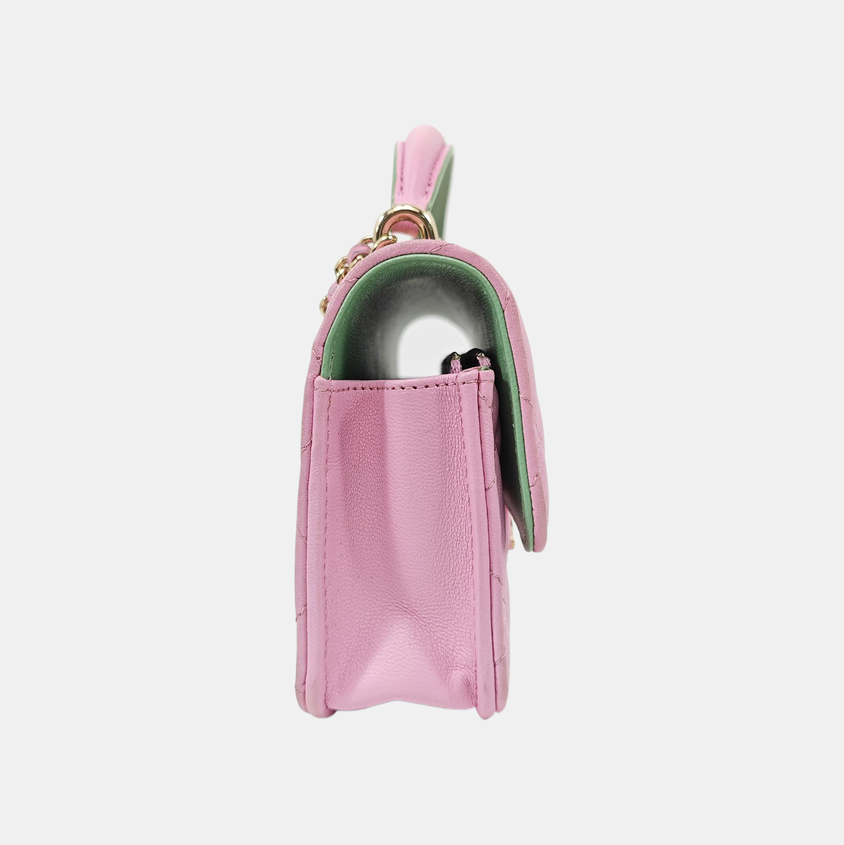 Quilted Lambskin Shoulder Bag Pink