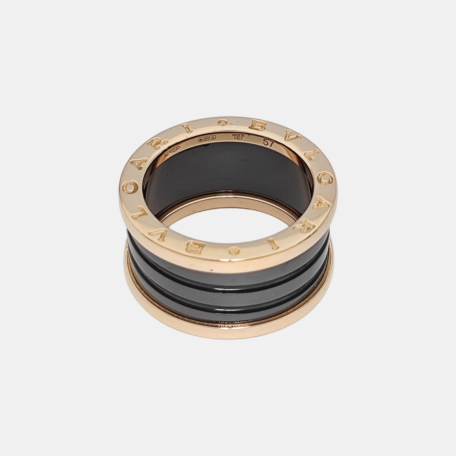B.ZERO1 18k Rose Gold Ring EU 57