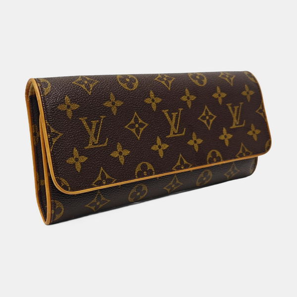 TWIN GM Monogram Coated Canvas Brown