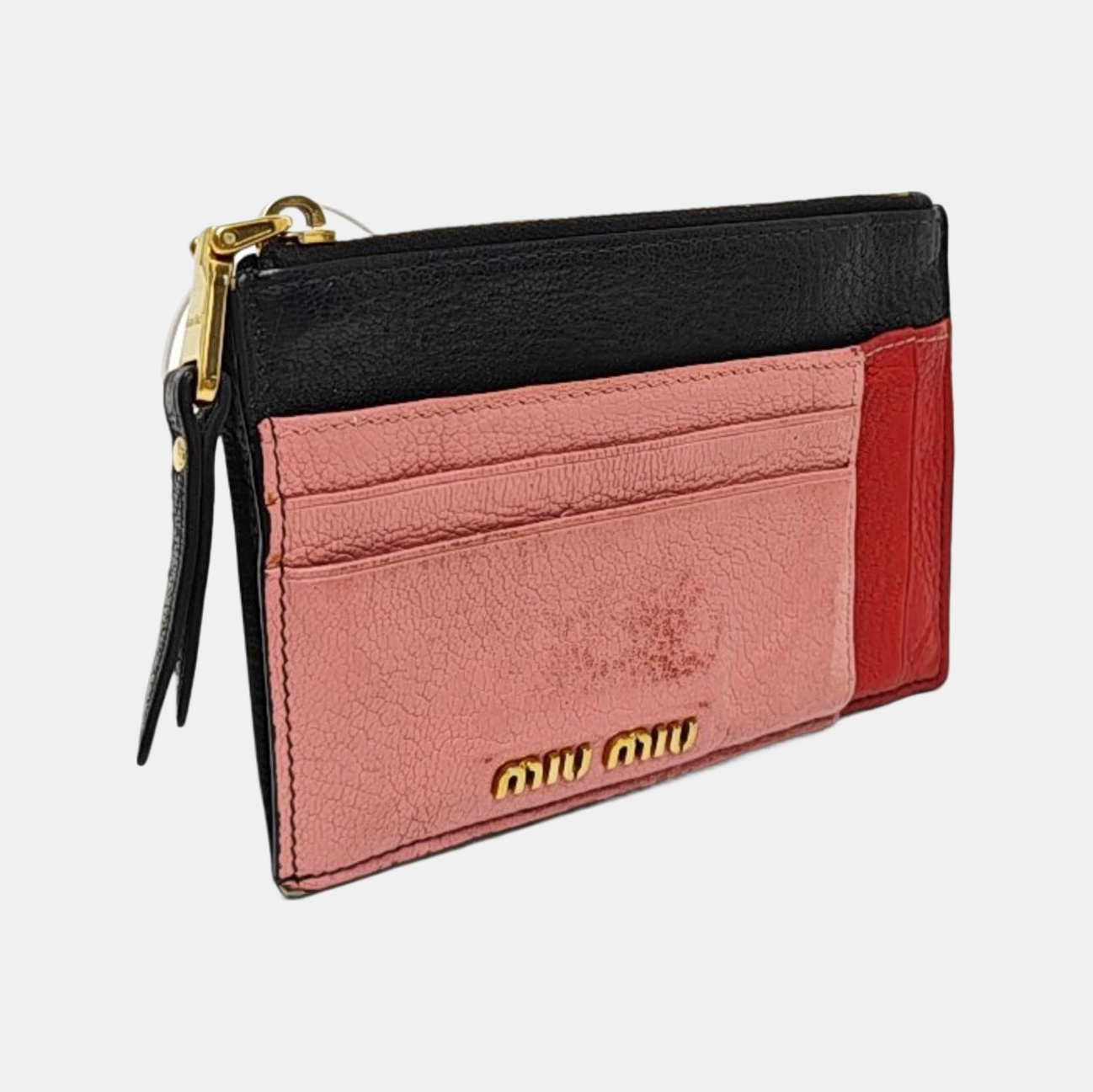 Leather Card Holder Pink