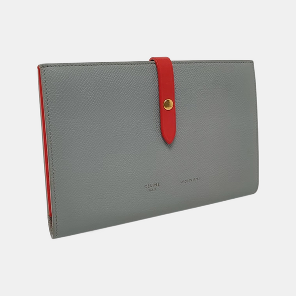 STRAP Large Calfskin Gray Wallet
