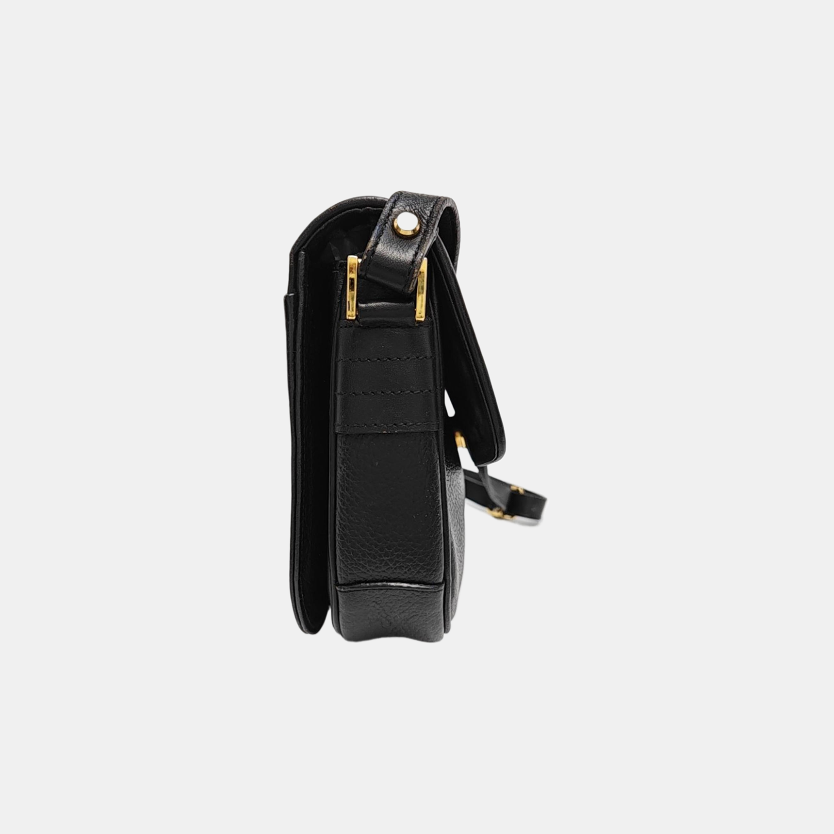 Calfskin Shoulder Bag Black