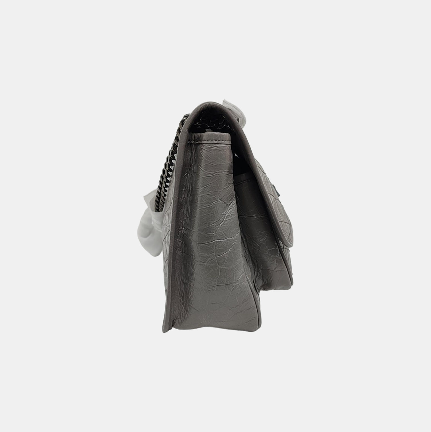 NIKI Medium Chevron Calfskin Gray
