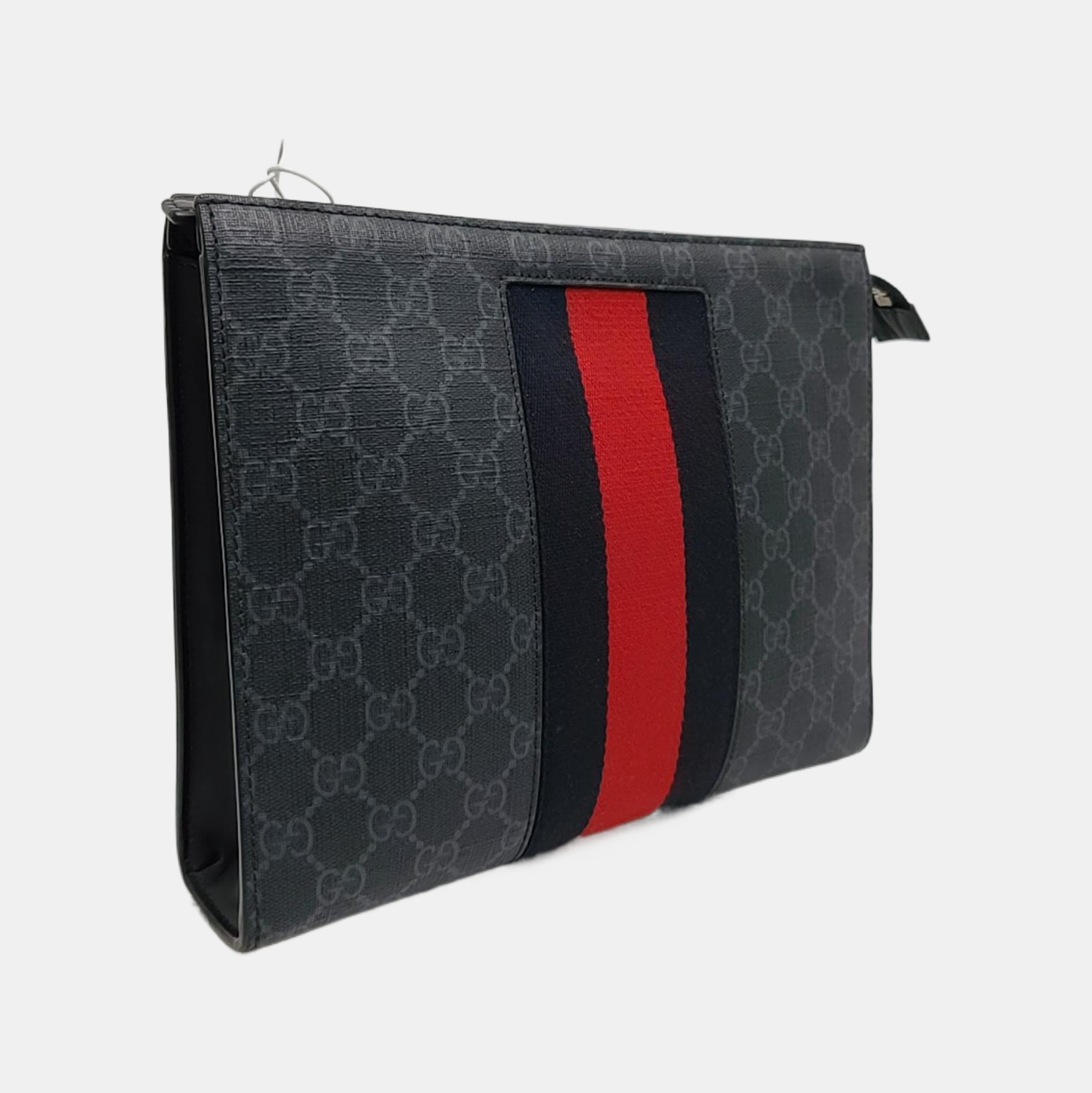 GG Supreme Monogram Coated Canvas Gray