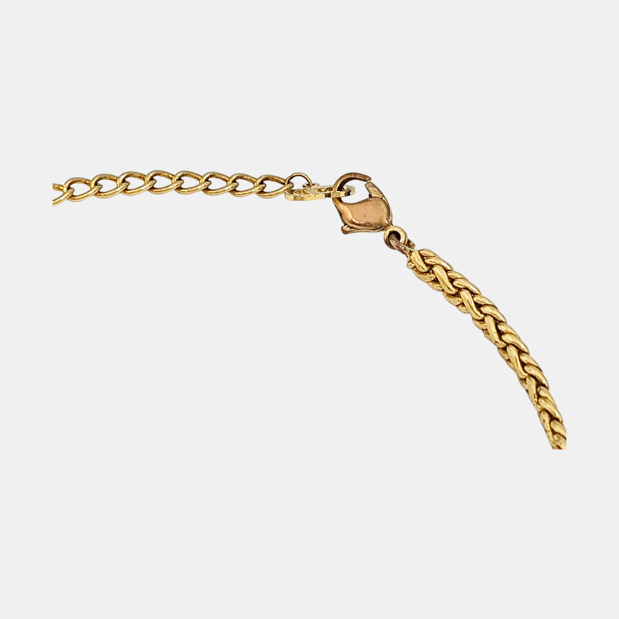 Twist Round Metal Gold Necklace