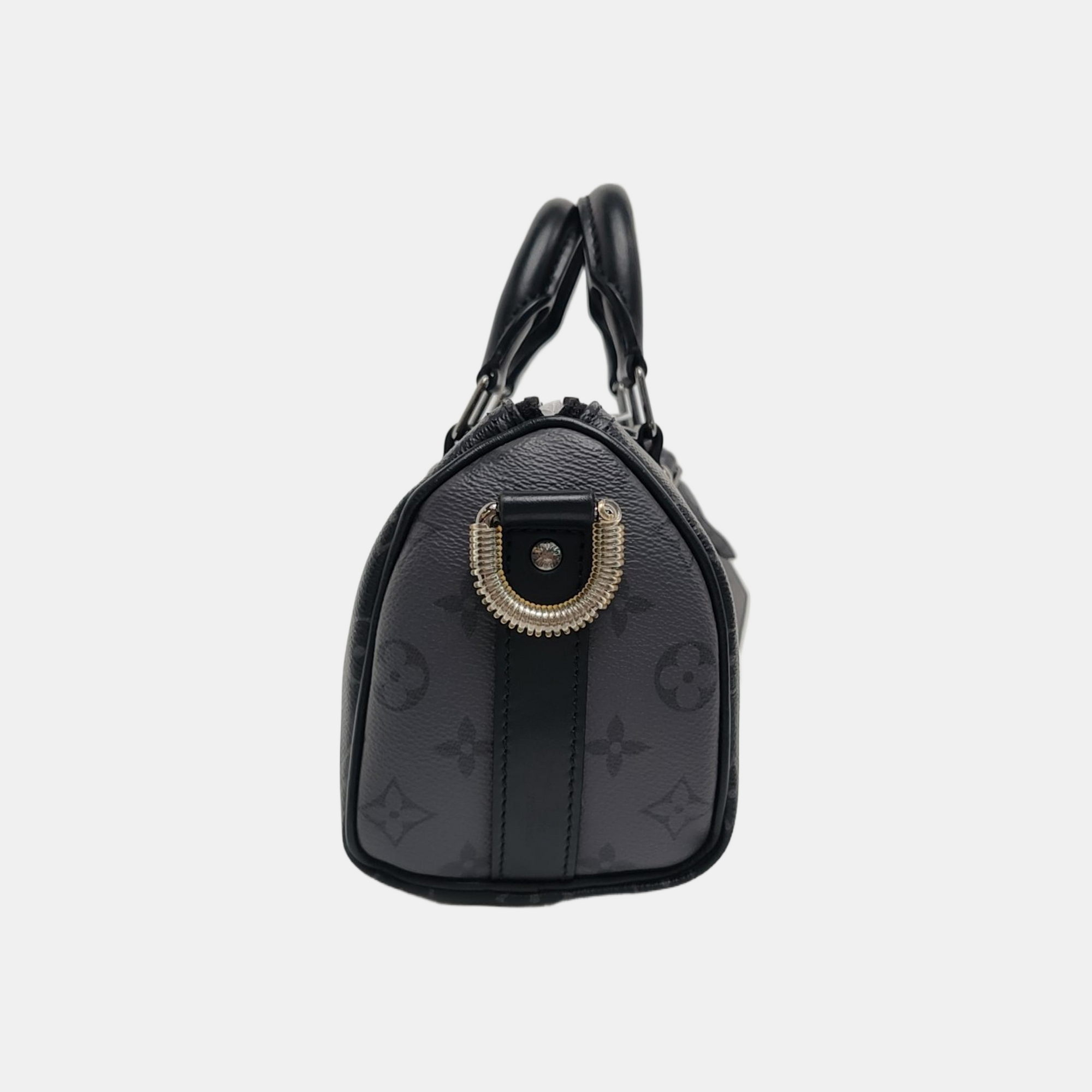 KEEPALL 25 Monogram Coated Canvas Black