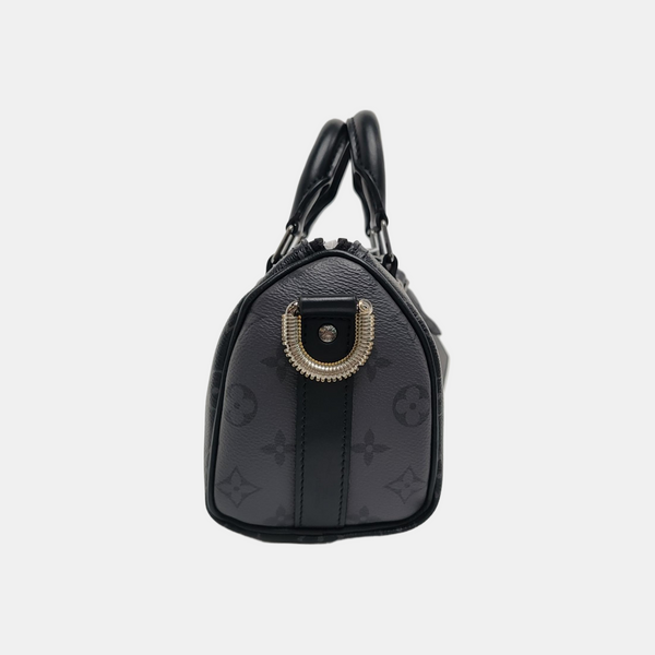 KEEPALL 25 Monogram Coated Canvas Black
