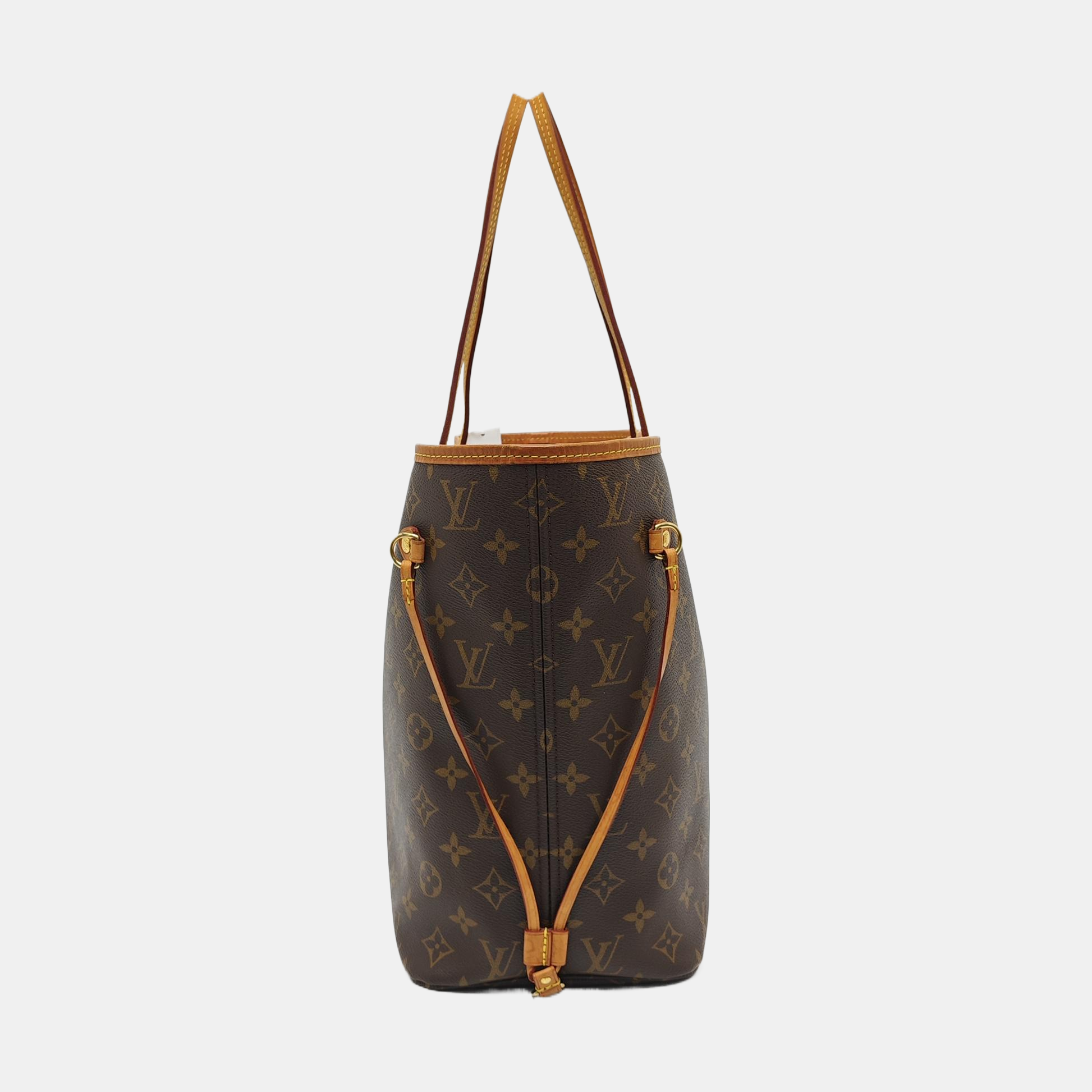 NEVERFULL MM Monogram Coated Canvas Brown