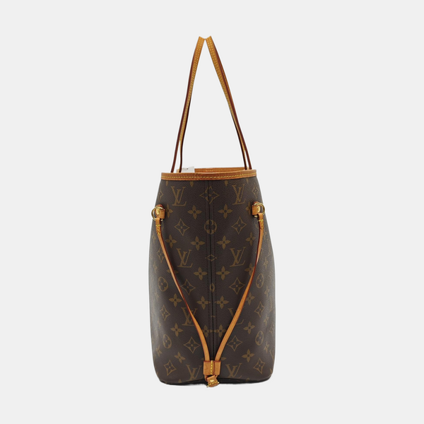 NEVERFULL MM Monogram Coated Canvas Brown