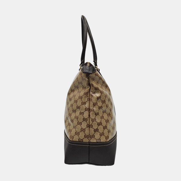 Monogram Coated Canvas Tote Bag Beige