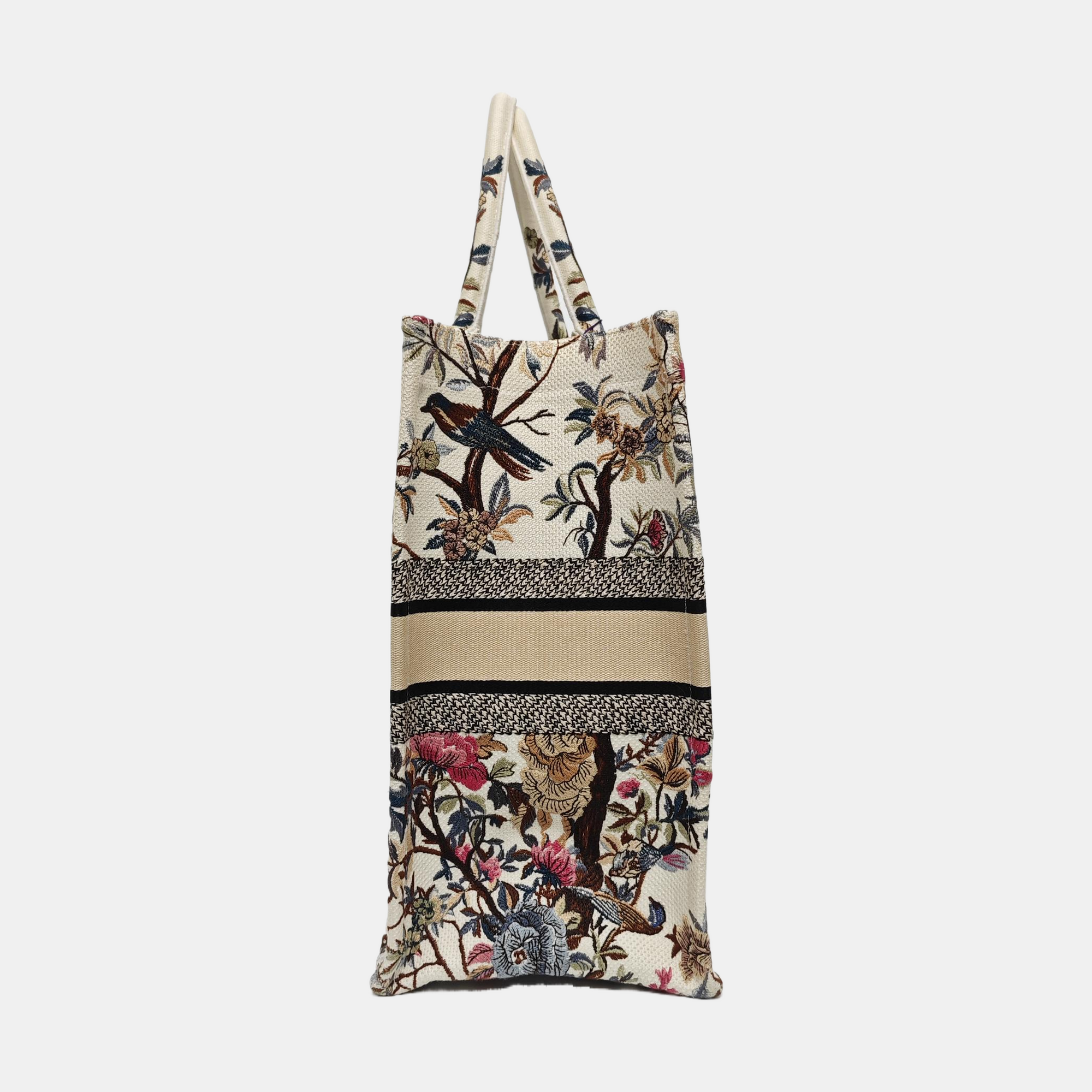 Book Tote Large Canvas Beige