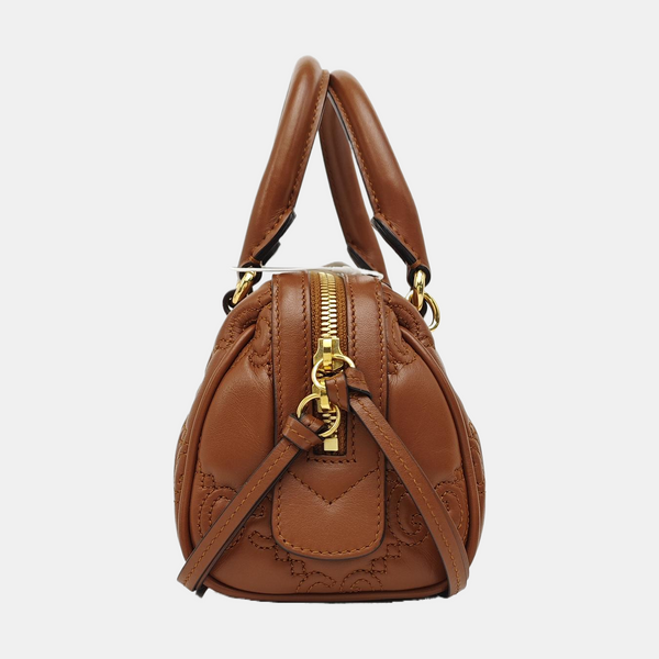 GG Matelassé Mini Quilted Calfskin Brown