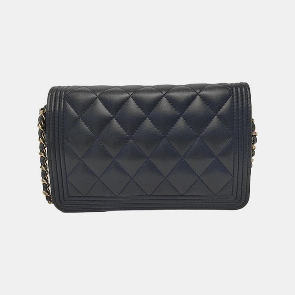 BOY CHANEL Mini Quilted Lambskin Blue