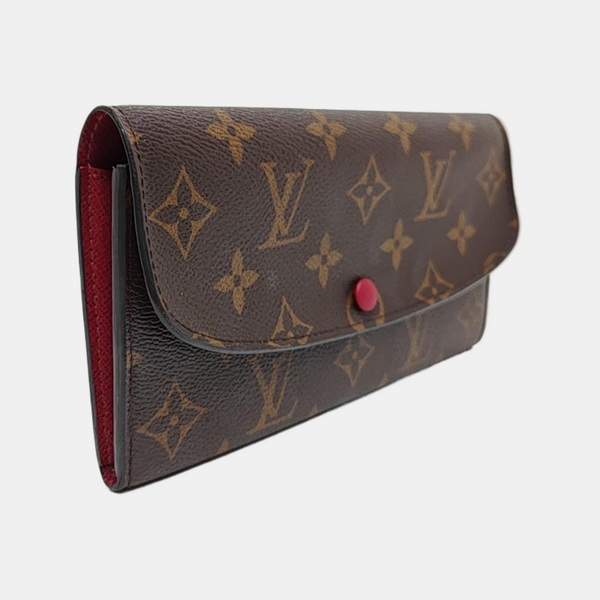EMILIE Monogram Coated Canvas Brown Wallet