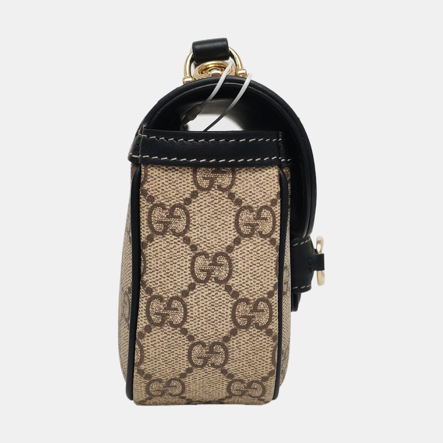 Horsebit 1955 Small Monogram Coated Canvas Beige