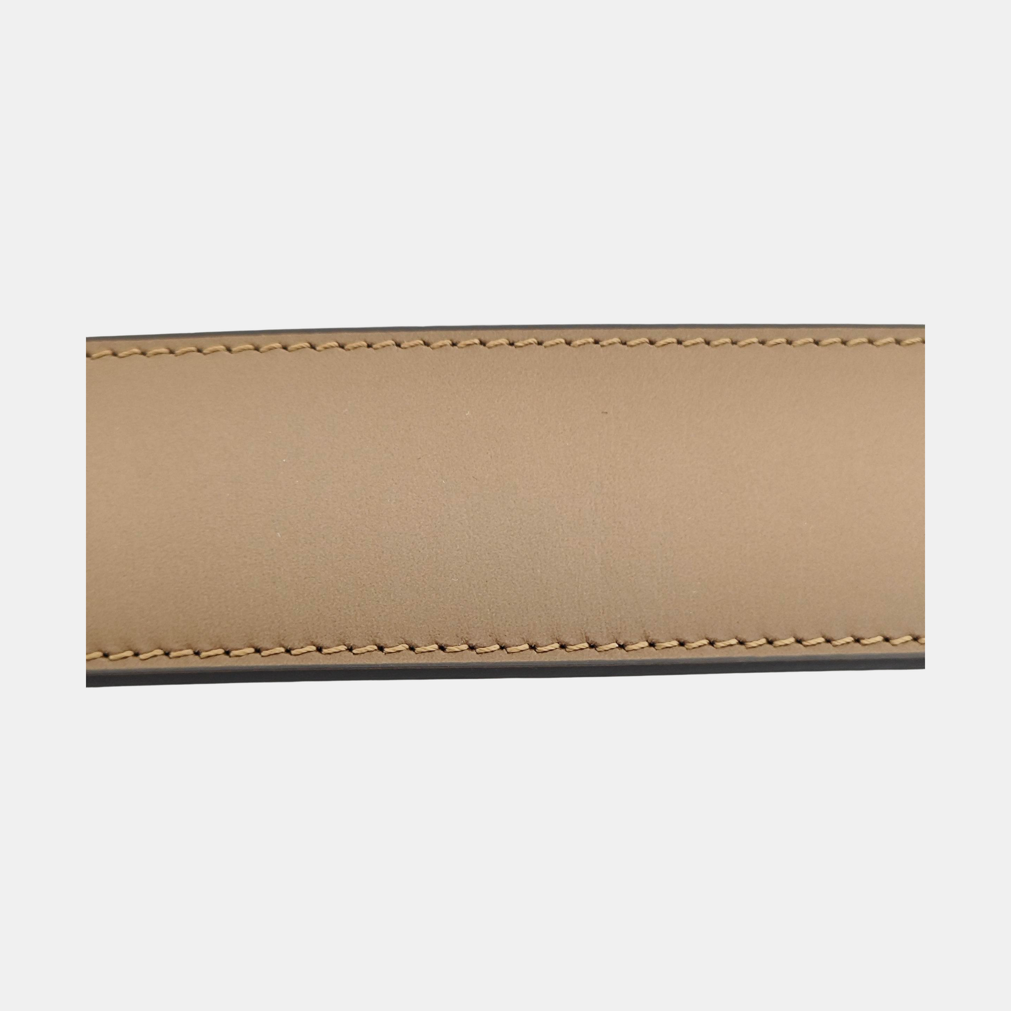 Coated Canvas Belt Brown
