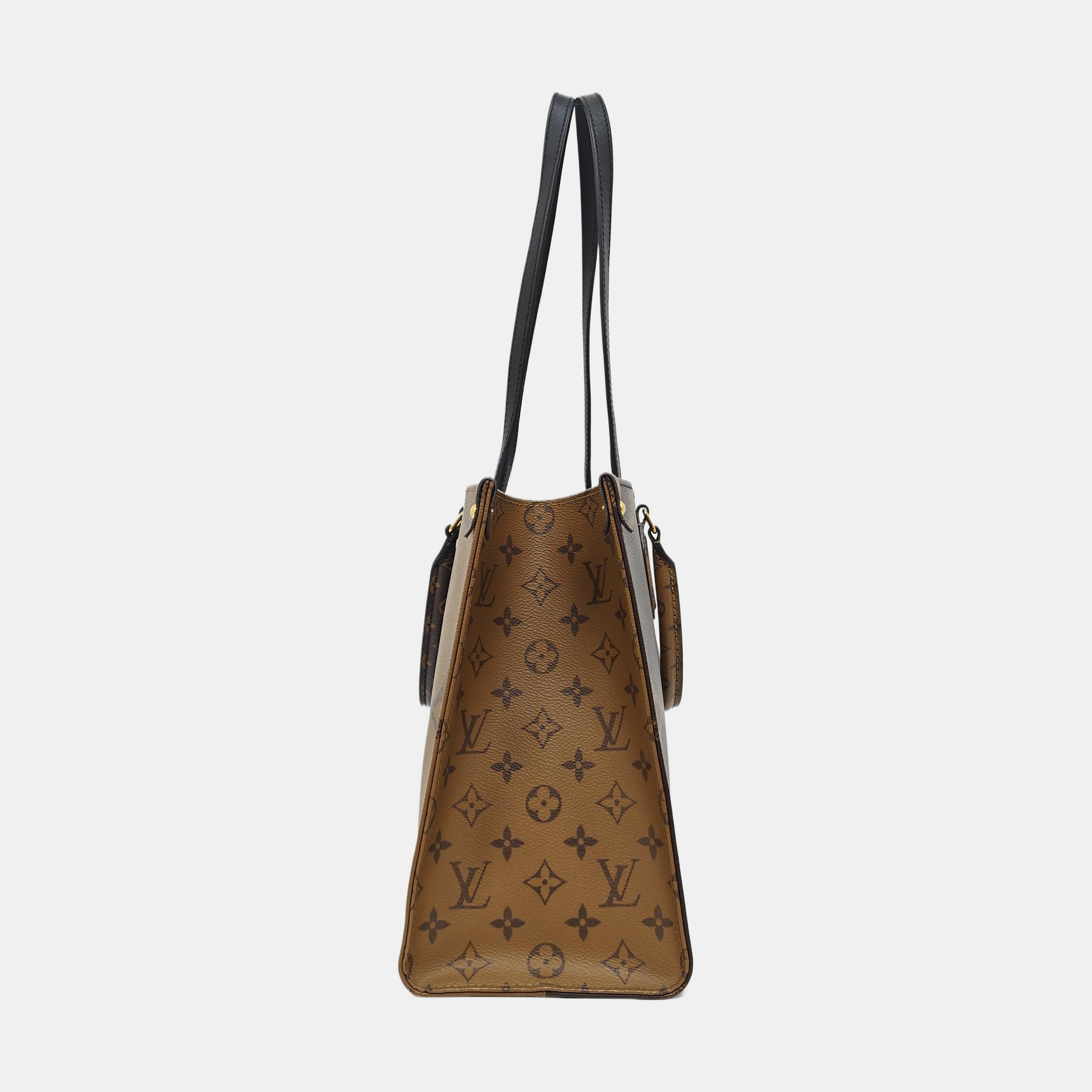 ONTHEGO MM Monogram Coated Canvas Brown