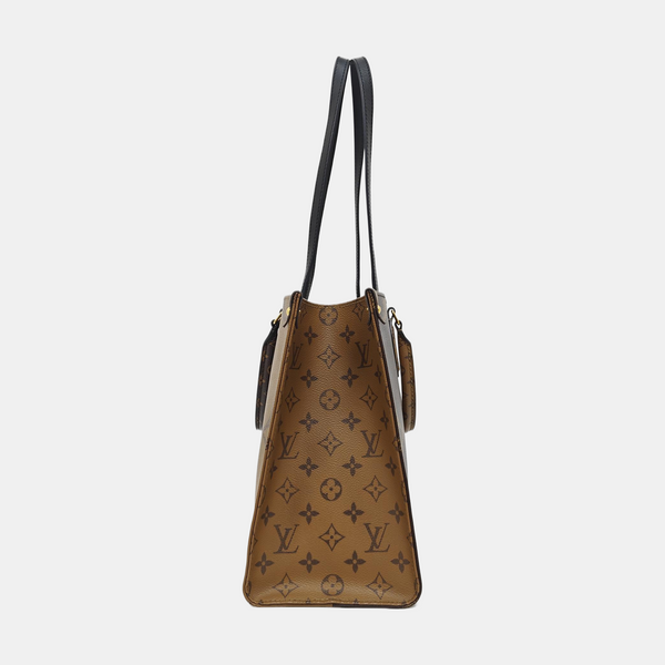 ONTHEGO MM Monogram Coated Canvas Brown