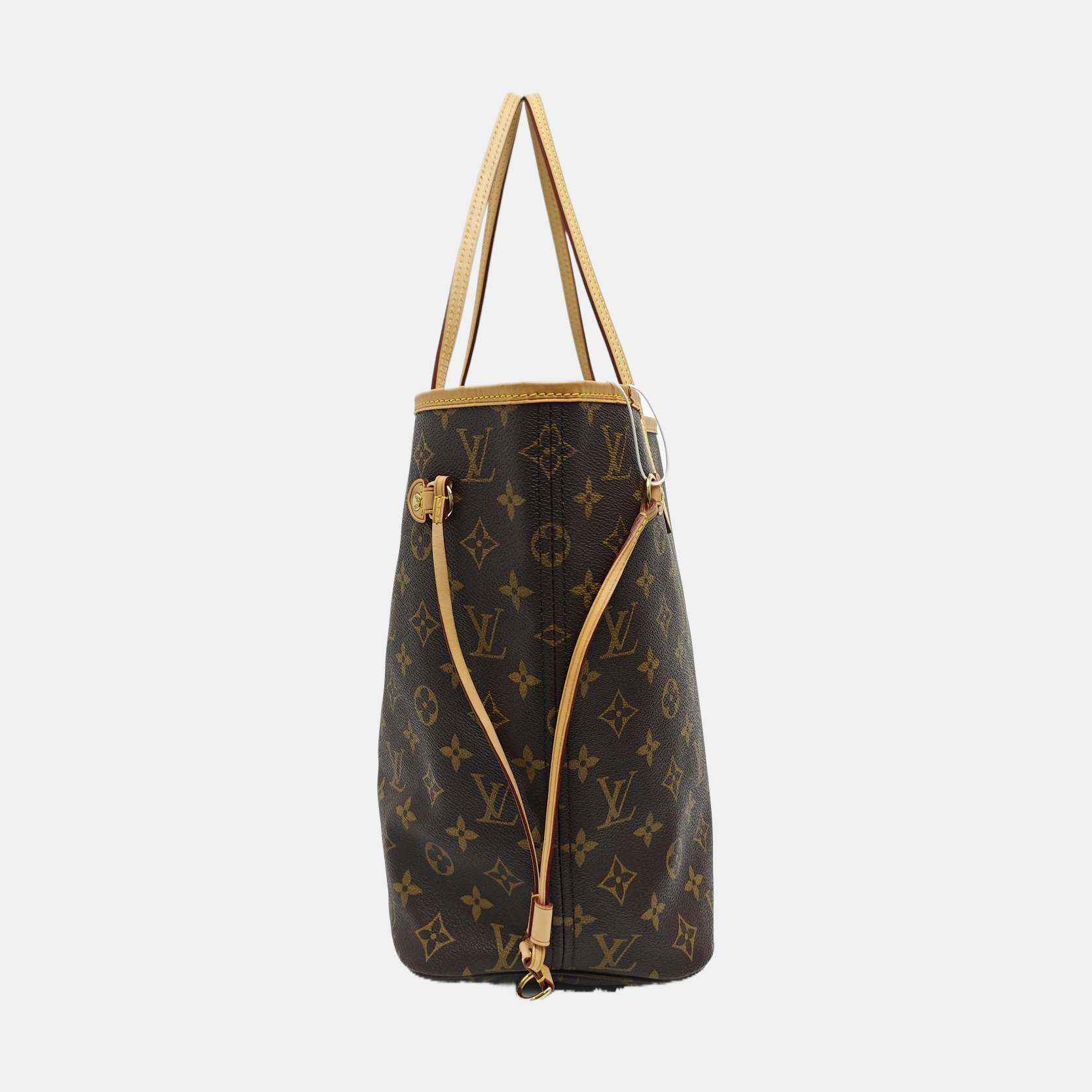 NEVERFULL MM Monogram Coated Canvas Brown