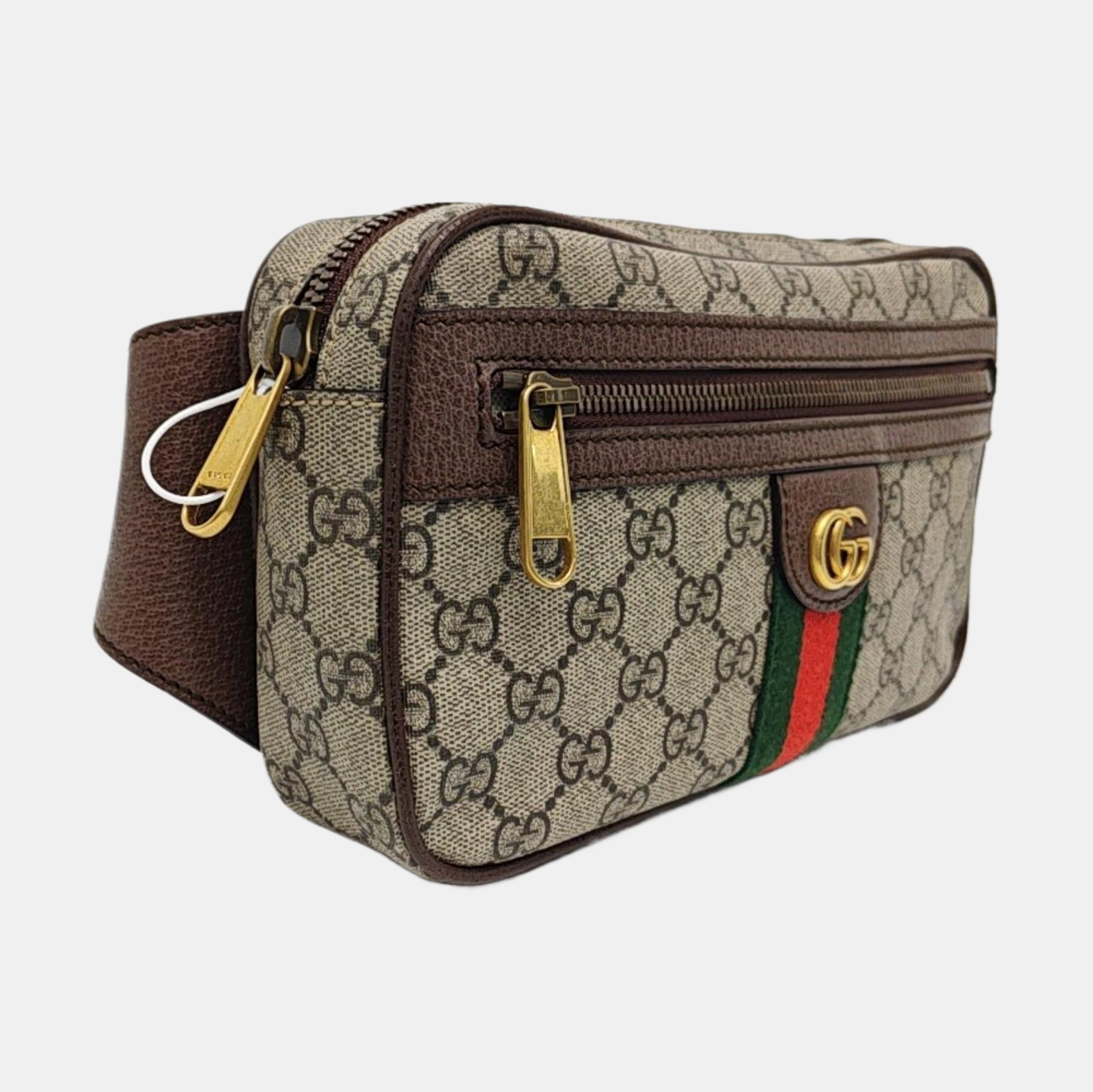 Ophidia Small Monogram Coated Canvas Beige