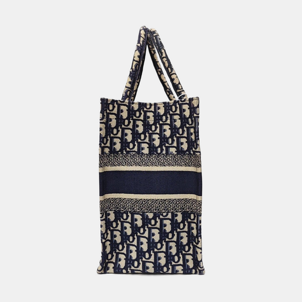 Book Tote Medium Oblique Canvas Blue