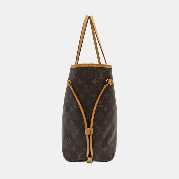 NEVERFULL MM Monogram Coated Canvas Brown