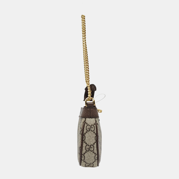 Ophidia Mini Monogram Coated Canvas Beige