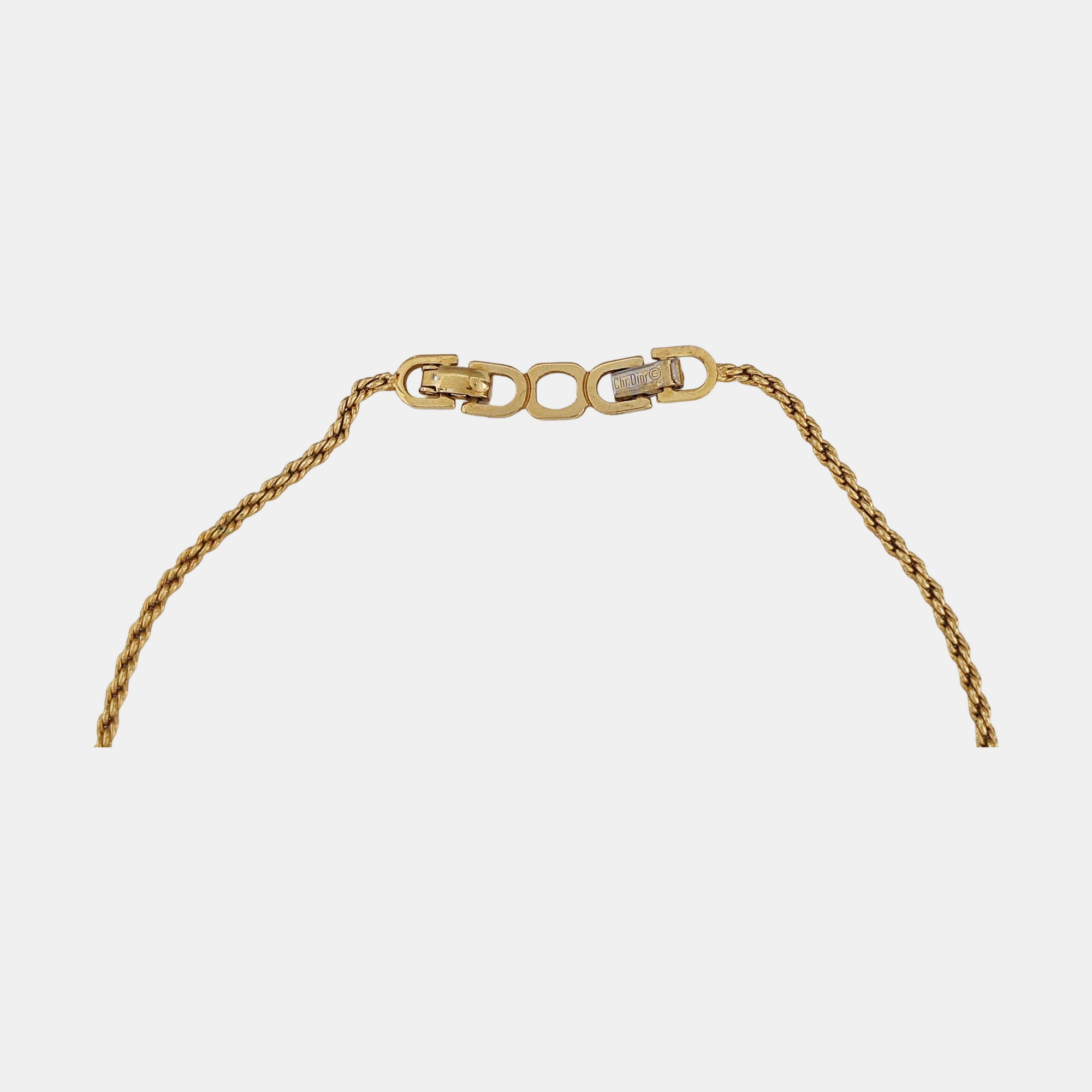 Twist Round Metal Gold Necklace
