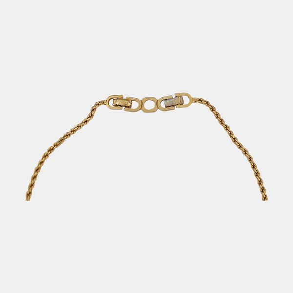 Twist Round Metal Gold Necklace