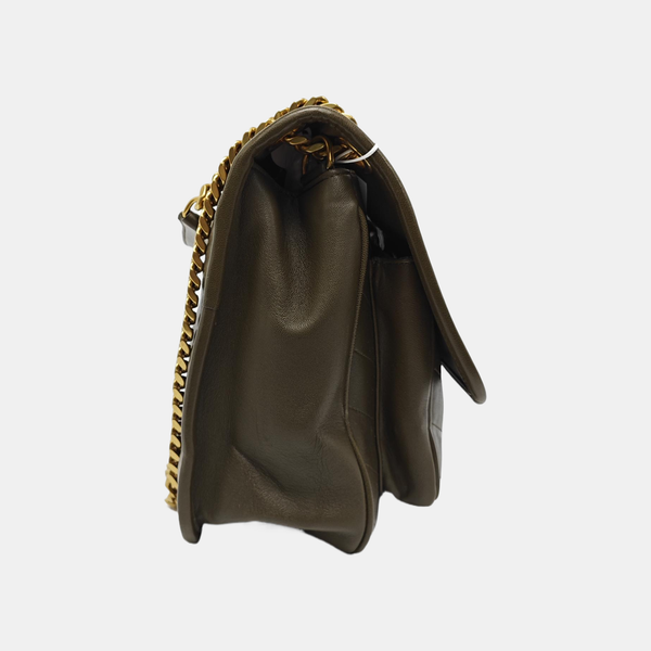 NIKI Medium Chevron Lambskin Green