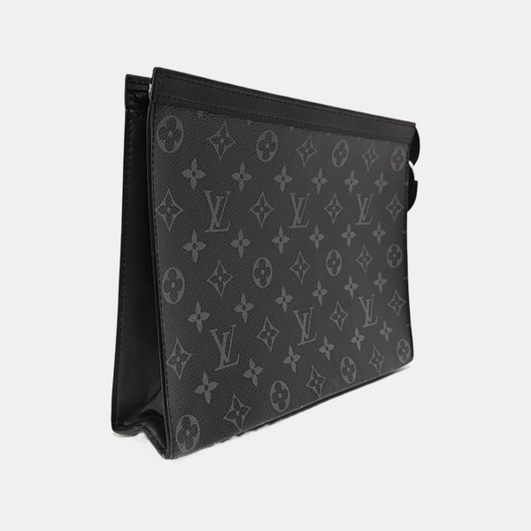 Pochette Voyag MM Monogram Coated Canvas Black