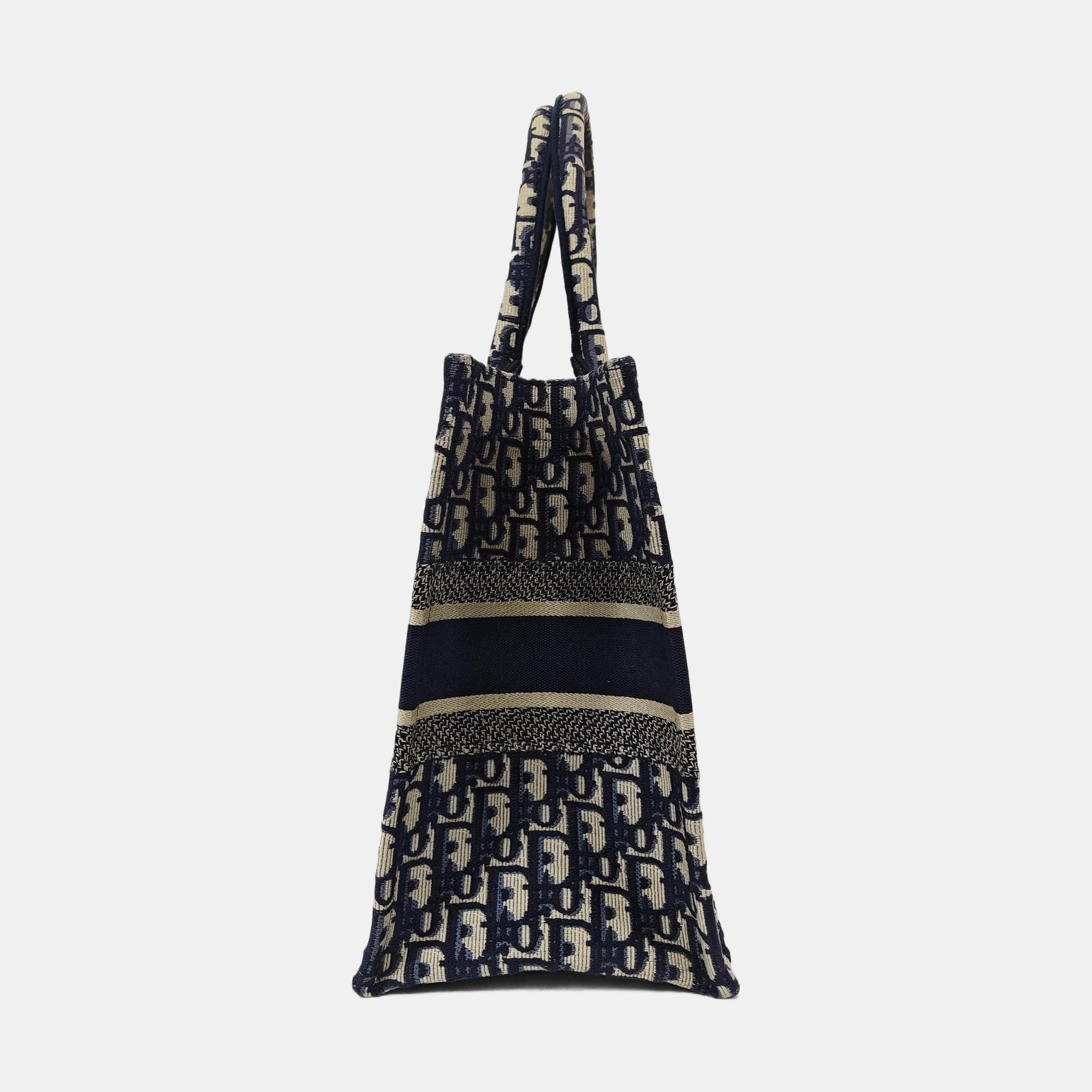 Book Tote Medium Oblique Canvas Blue