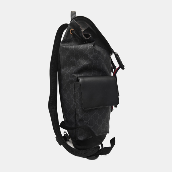 GG Supreme Monogram Coated Canvas Black