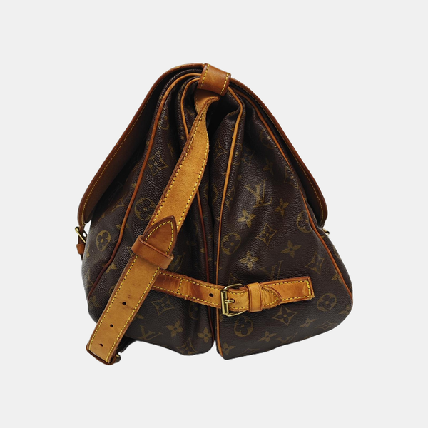 SAUMUR 35 Monogram Coated Canvas Brown