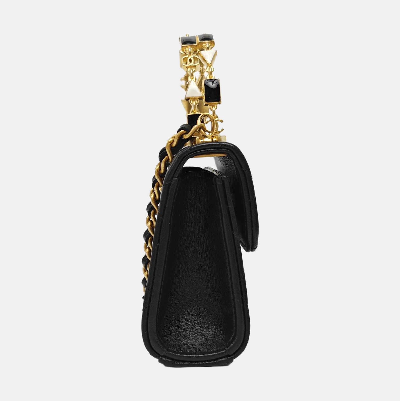 KELLY Mini Quilted Lambskin Black