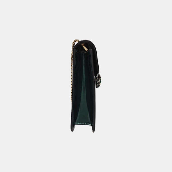 SERPENTI FOREVER Small Quilted Patent Leather Green