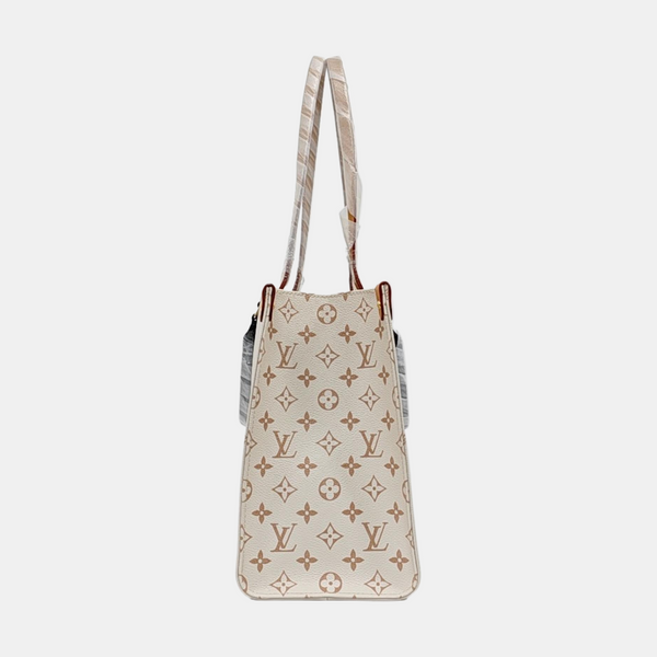ONTHEGO MM Monogram Coated Canvas White