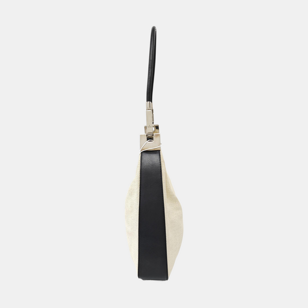 Fabric Shoulder Bag White