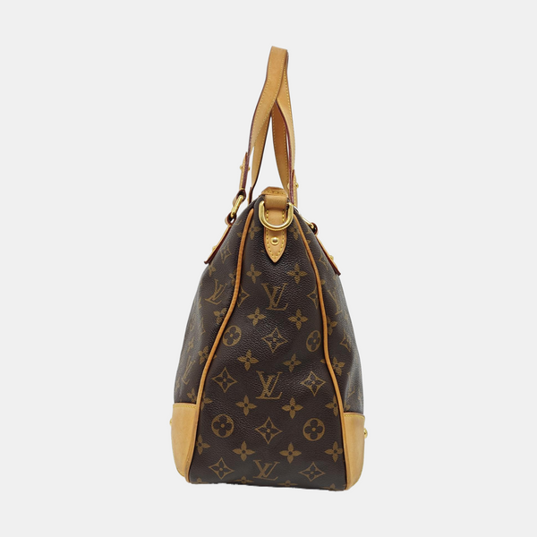 ESTRELA MM Monogram Coated Canvas Brown
