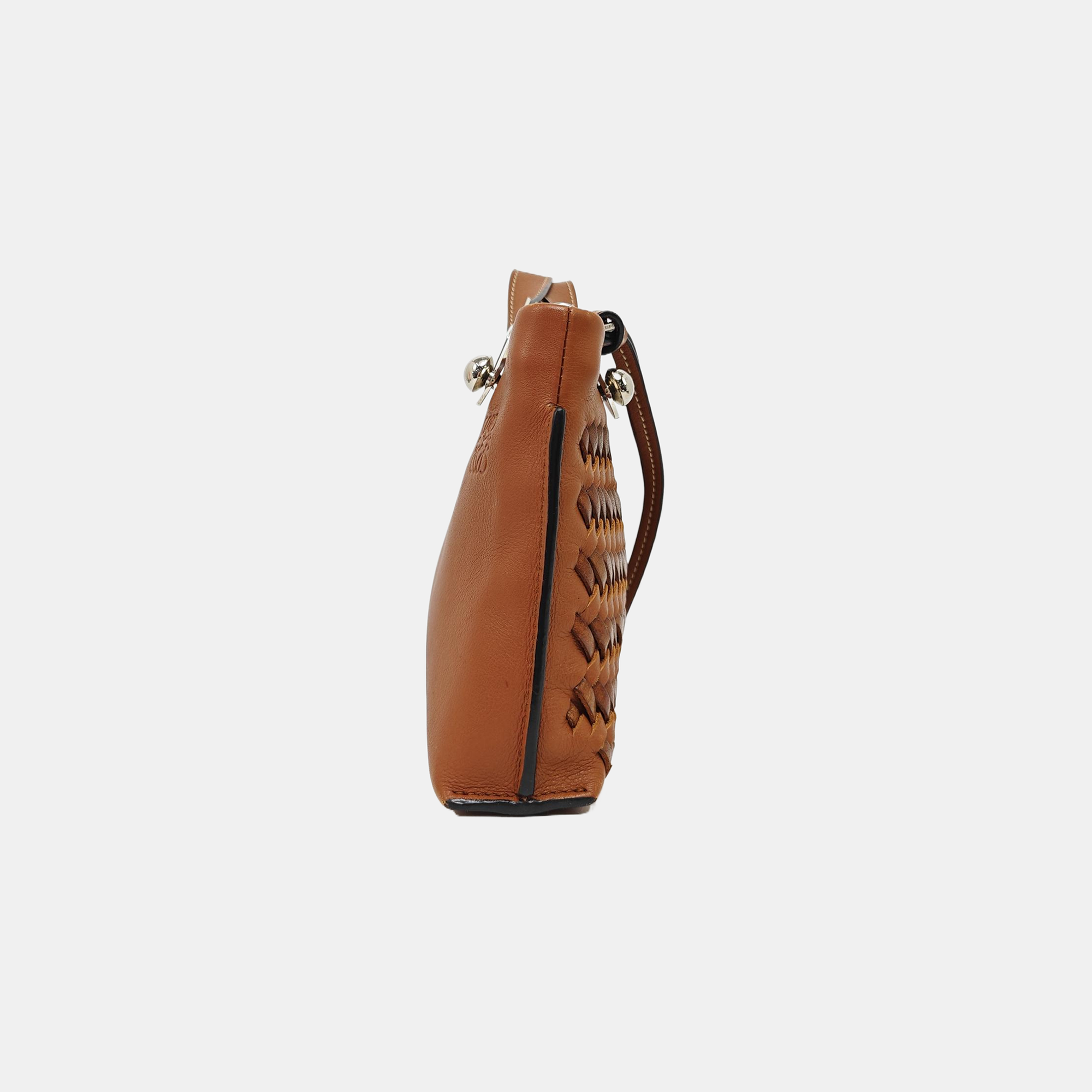Calfskin Shoulder Bag Brown